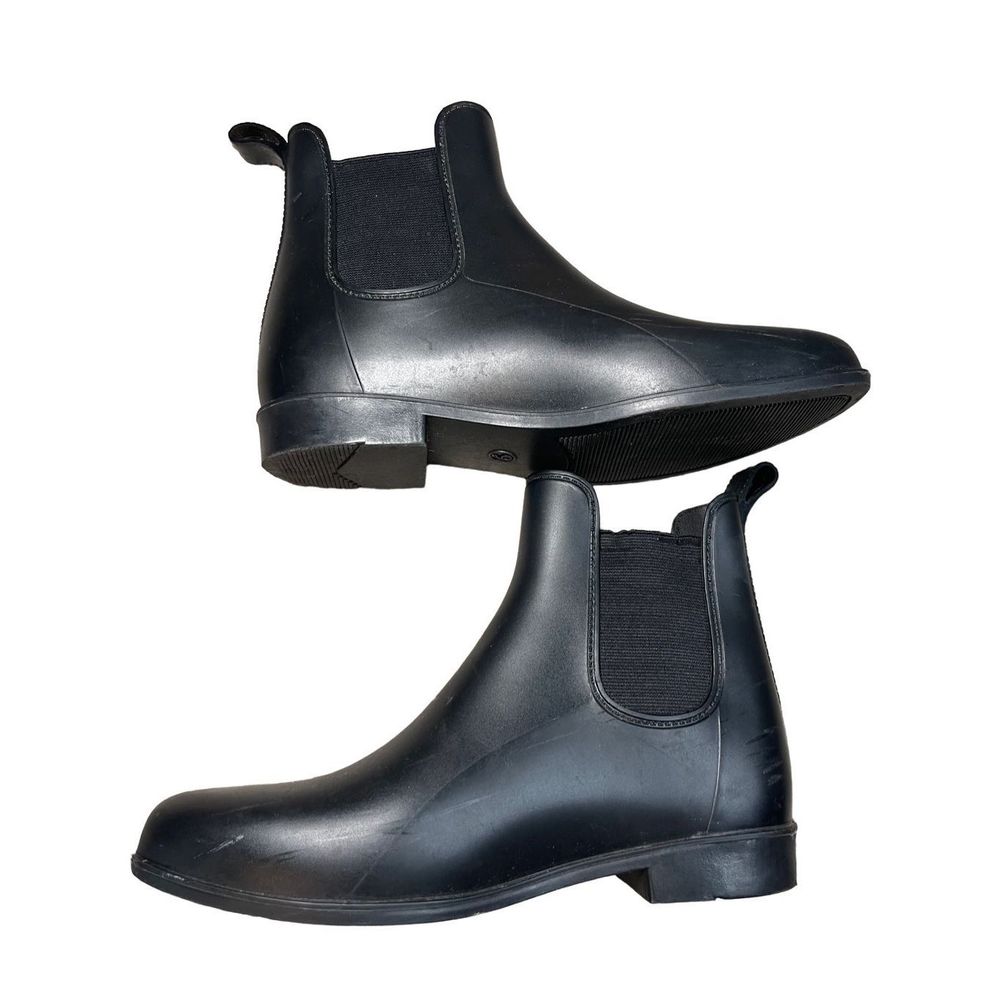 Target Black Ankle Rain Booties Size 9 - Picture 2 of 4